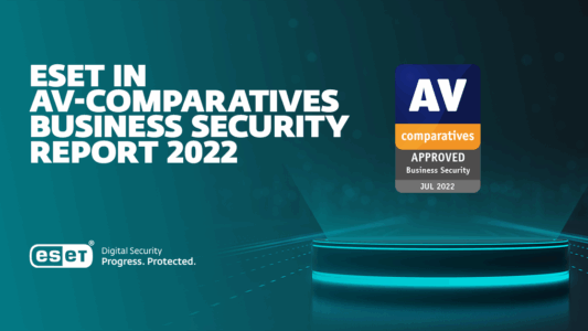 ESET PROTECT Entry earns AV-Comparatives Business Security APPROVED badge for strong protection and minimal system impact.